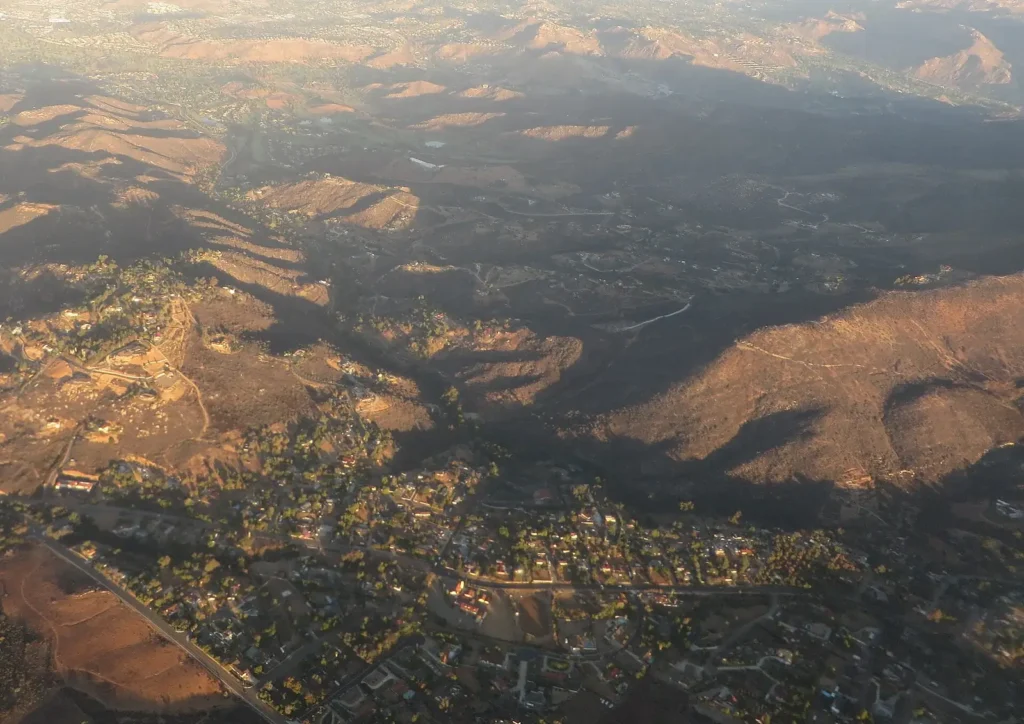 Aerial view of El Cajon in East County