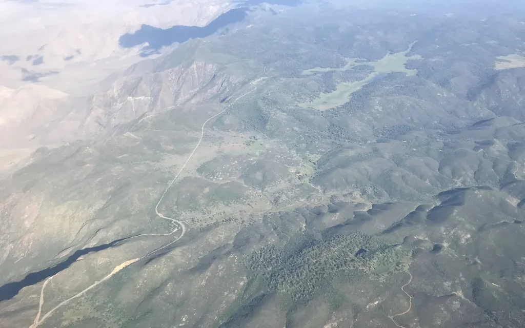 Aerial view of the Laguna Mountains