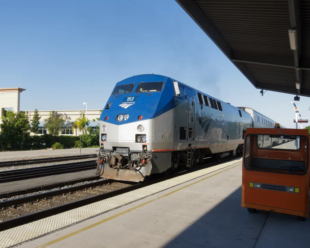 Amtrak Pacific Surfliner train, the coastal rail link to San Diego
