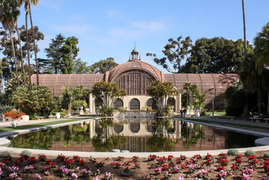 The Botanical Building and lily pond in Balboa Park, San Diego