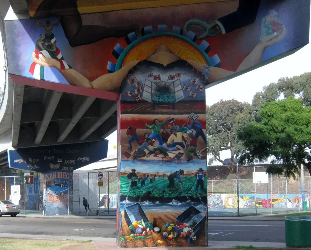Street scene in Barrio Logan, San Diego