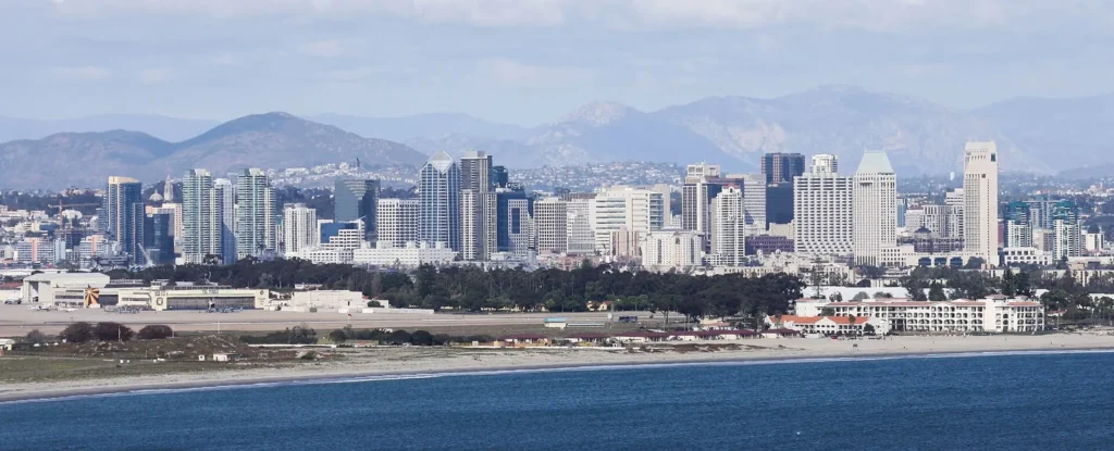 Downtown San Diego seen from Cabrillo National Monument, California