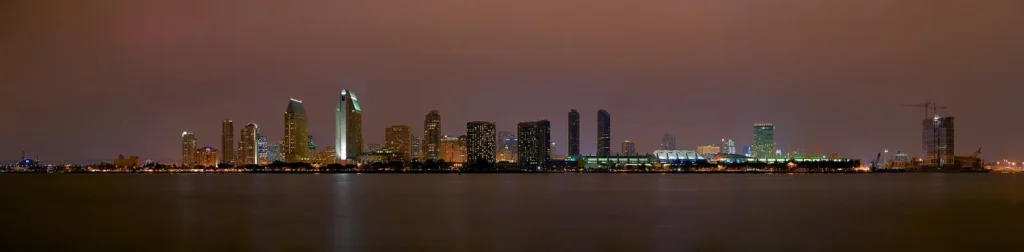 The Skyline of Downtown San Diego, California, US, during nighttime