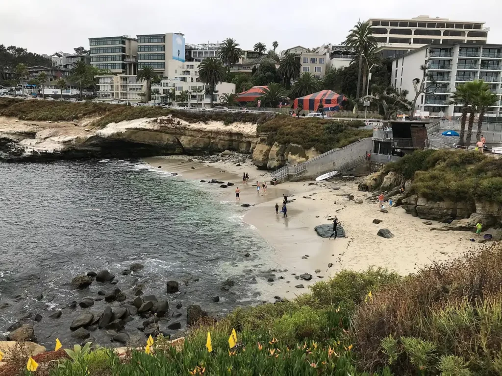 Beachgoers at La Jolla Cove
