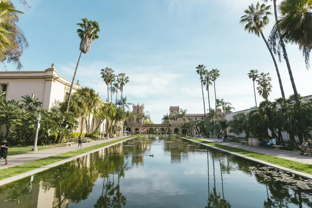 The Lily Pond and Botanical Building in Balboa Park
