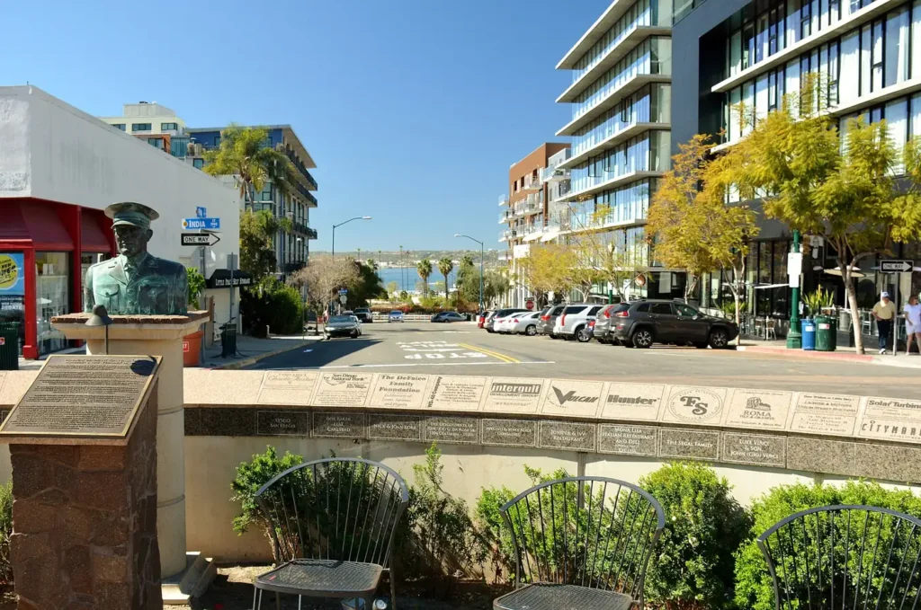 Street scene in Little Italy, San Diego, a stop in our best hotels in San Diego guide