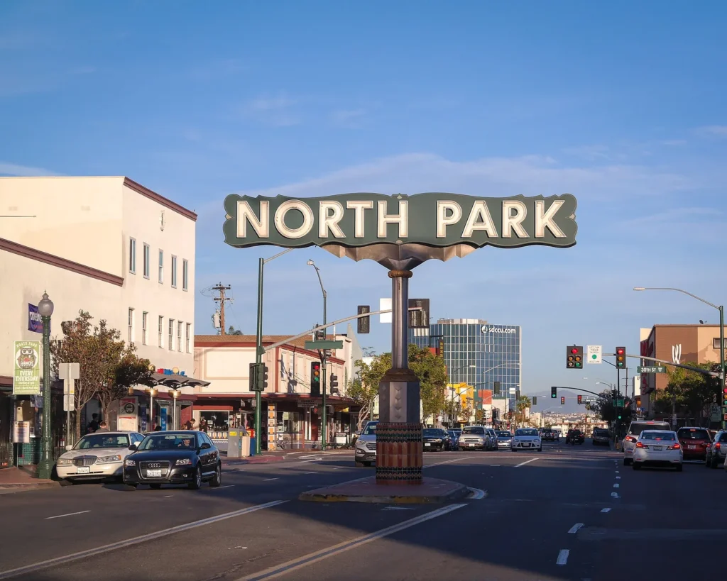 The North Park sign in San Diego, California