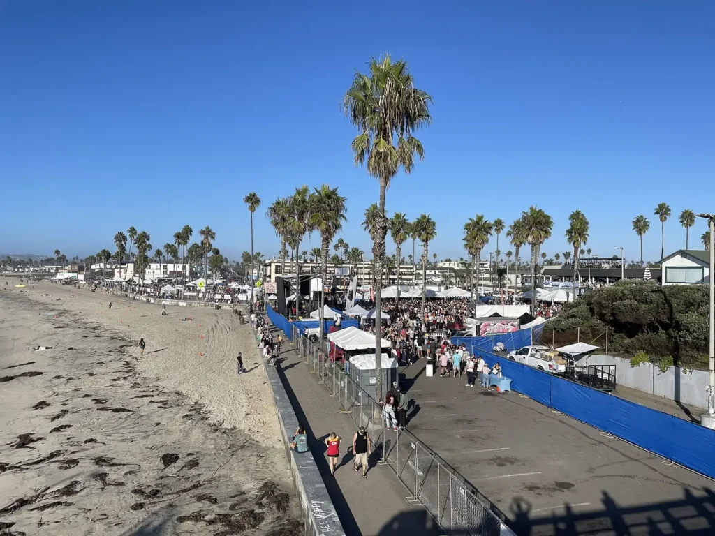 OB Oktoberfest as taken from the Ocean Beach pier