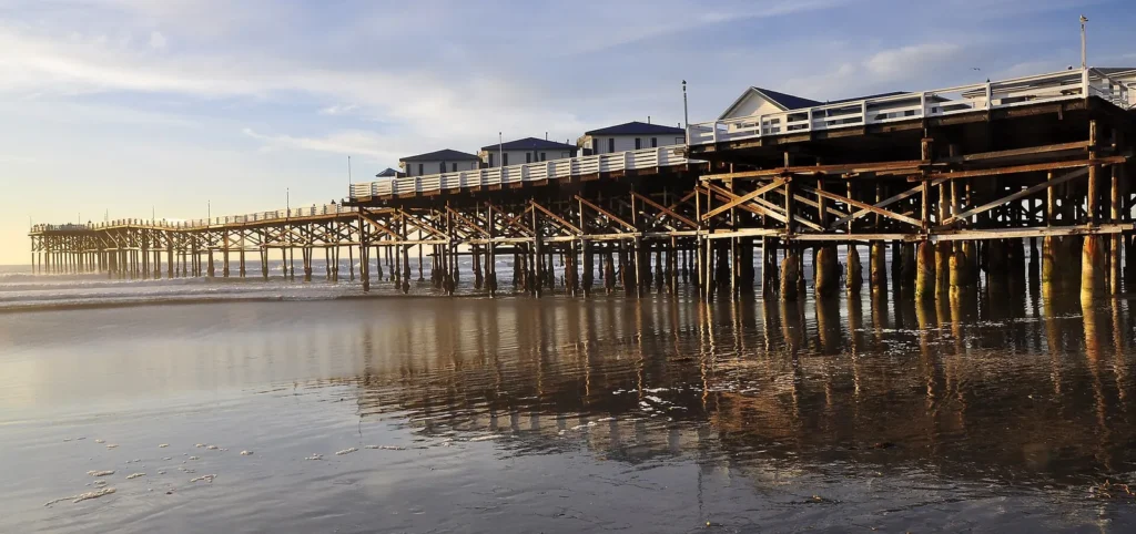 Crystal Pier and its cottages in Pacific Beach
