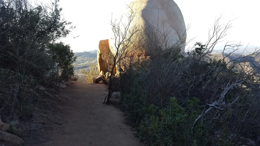 Trail to Potato Chip Rock on Mount Woodson above Lake Poway