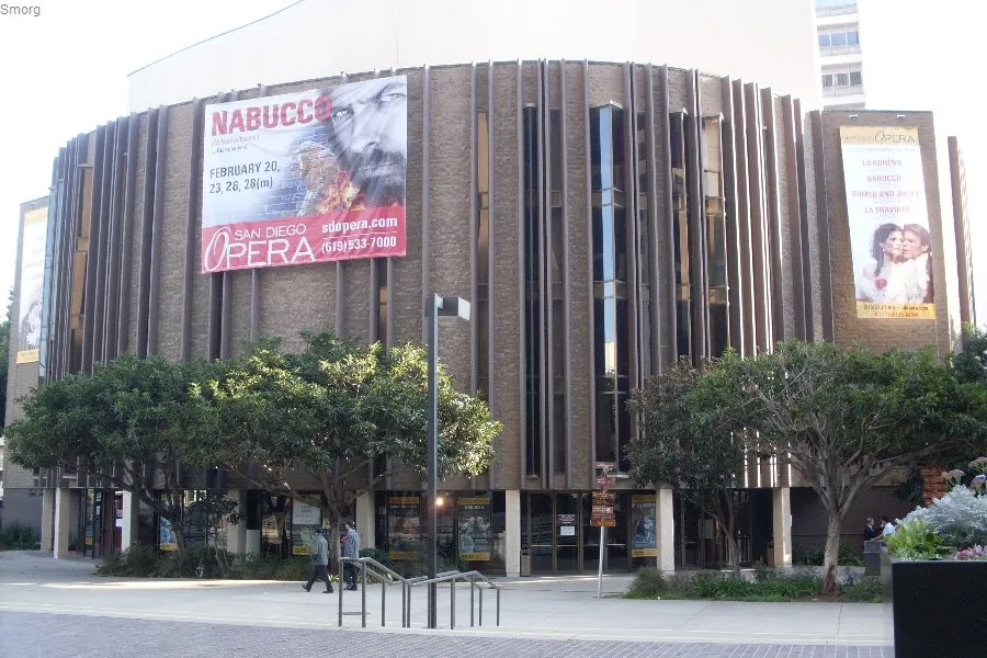 The San Diego Civic Theatre, home of the San Diego Opera, downtown