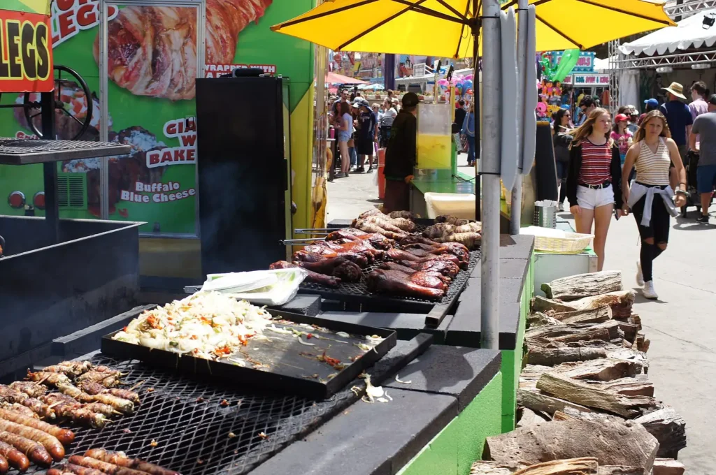 Barbecue grill stand at the San Diego County Fair in Del Mar