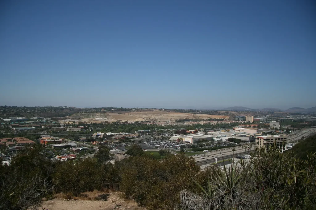 Central Mission Valley viewed from University Heights park in San Diego