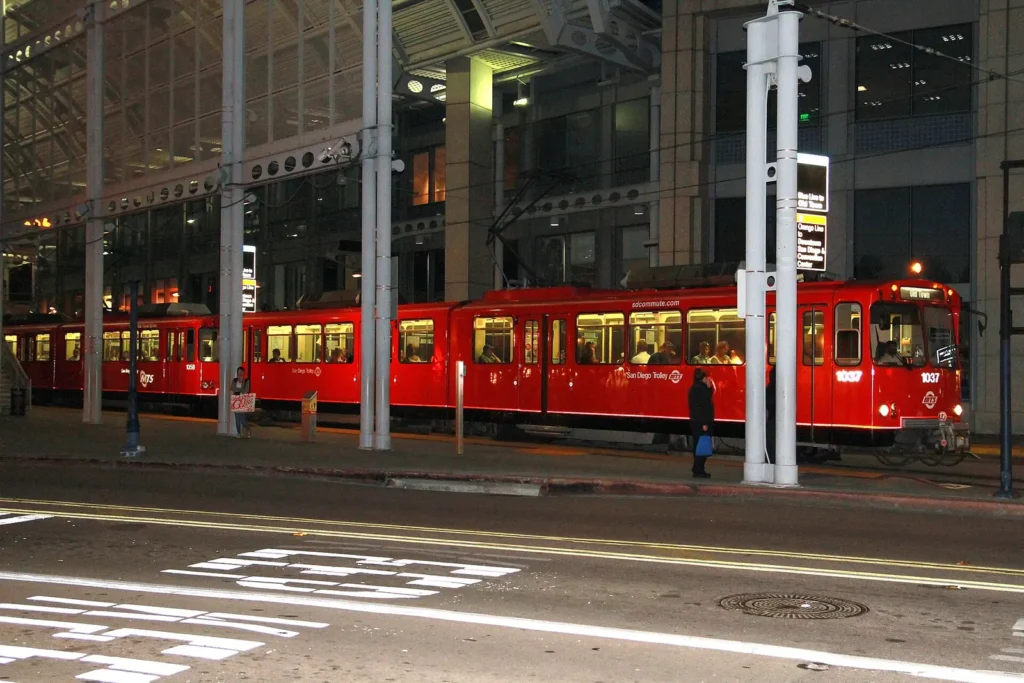 At the Broadway and Ketner Station downtown, Trolley