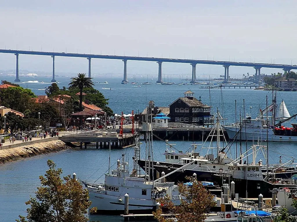 Seaport Village and Coronado from the USS Midway