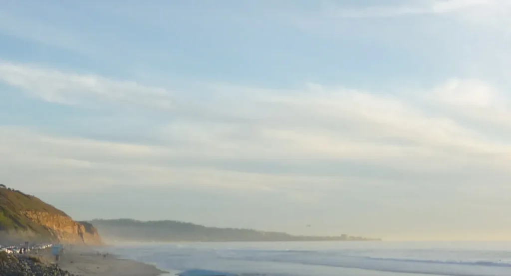 Mount Soledad seen from Torrey Pines State Beach, San Diego