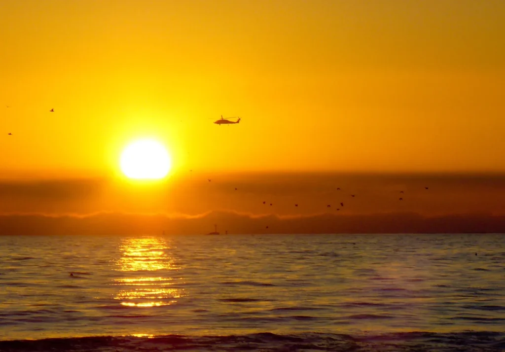 Sunset on the Pacific Ocean