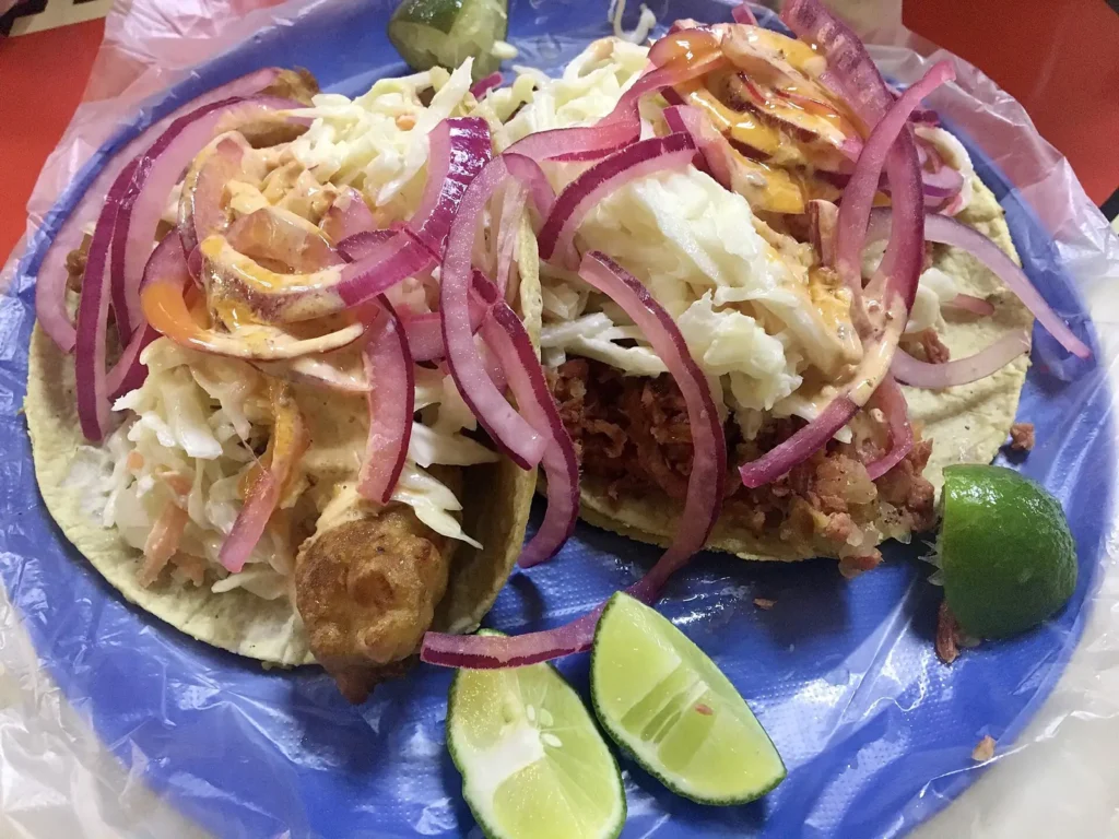 Battered fish tacos, a San Diego favorite